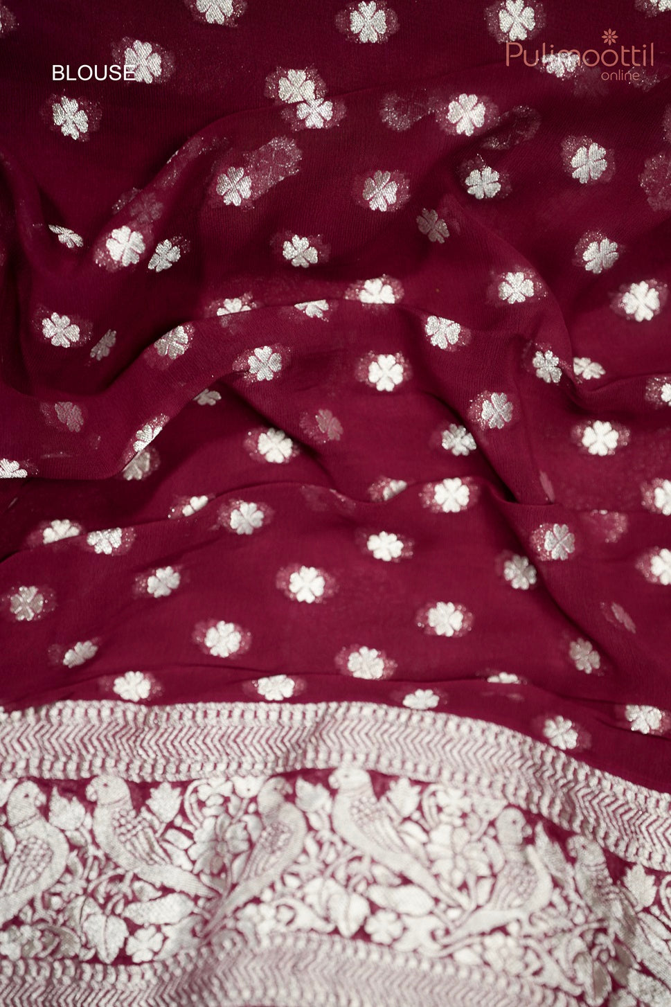 Purple Colour Georgette Fancy Saree