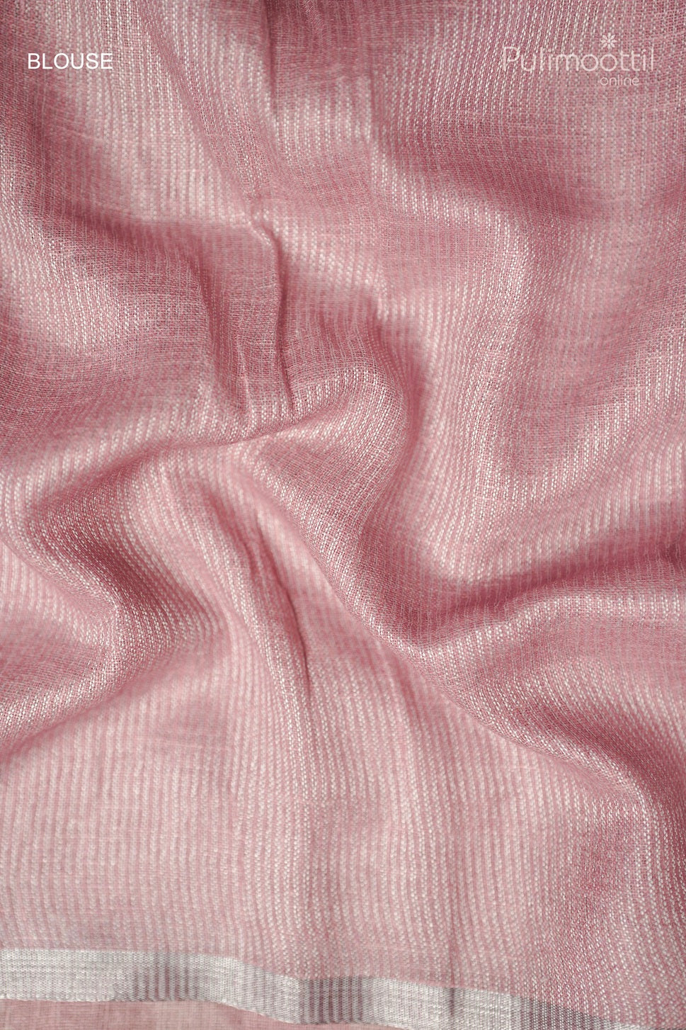 Pastel Pink Colour Linen Silk Saree