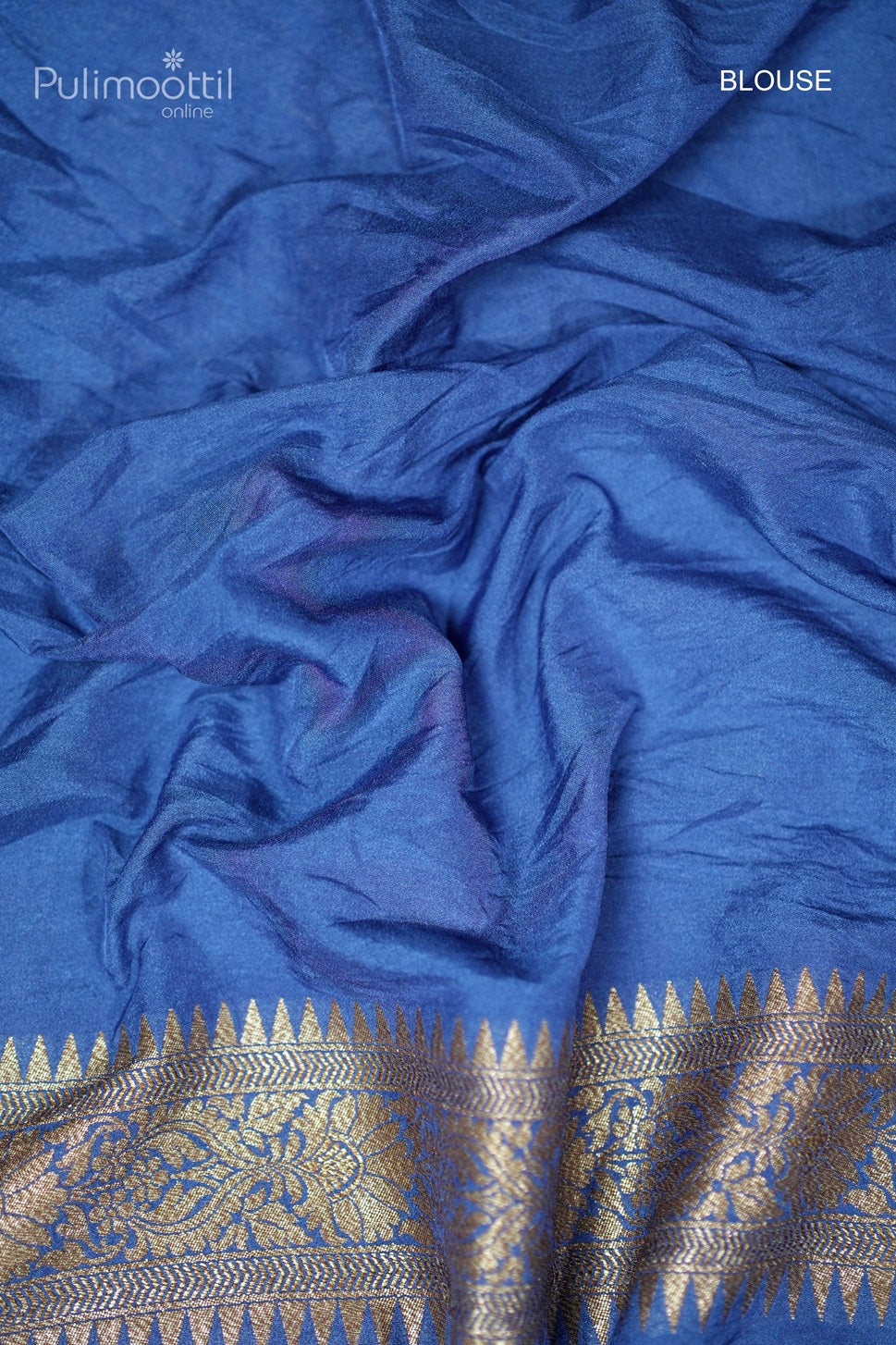 German Blue Colour Kattan Silk Saree