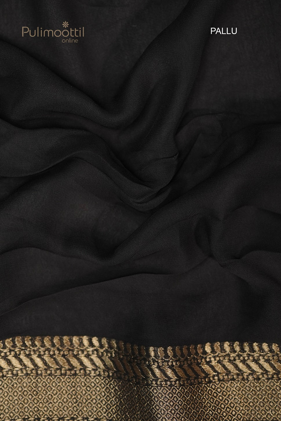 Black Colour Georgette Banarasi Saree