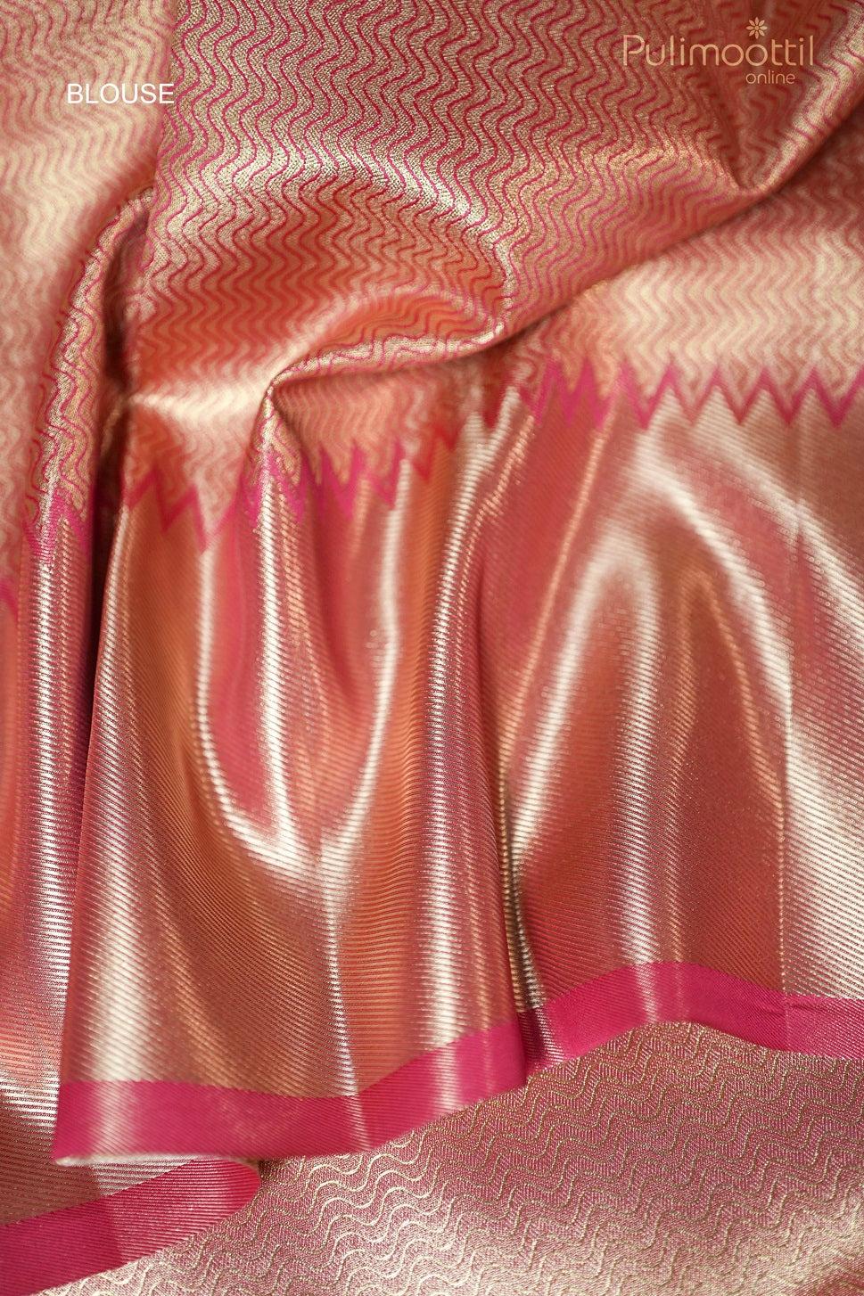 Pink Colour Semi Silk Kanchipuram Saree