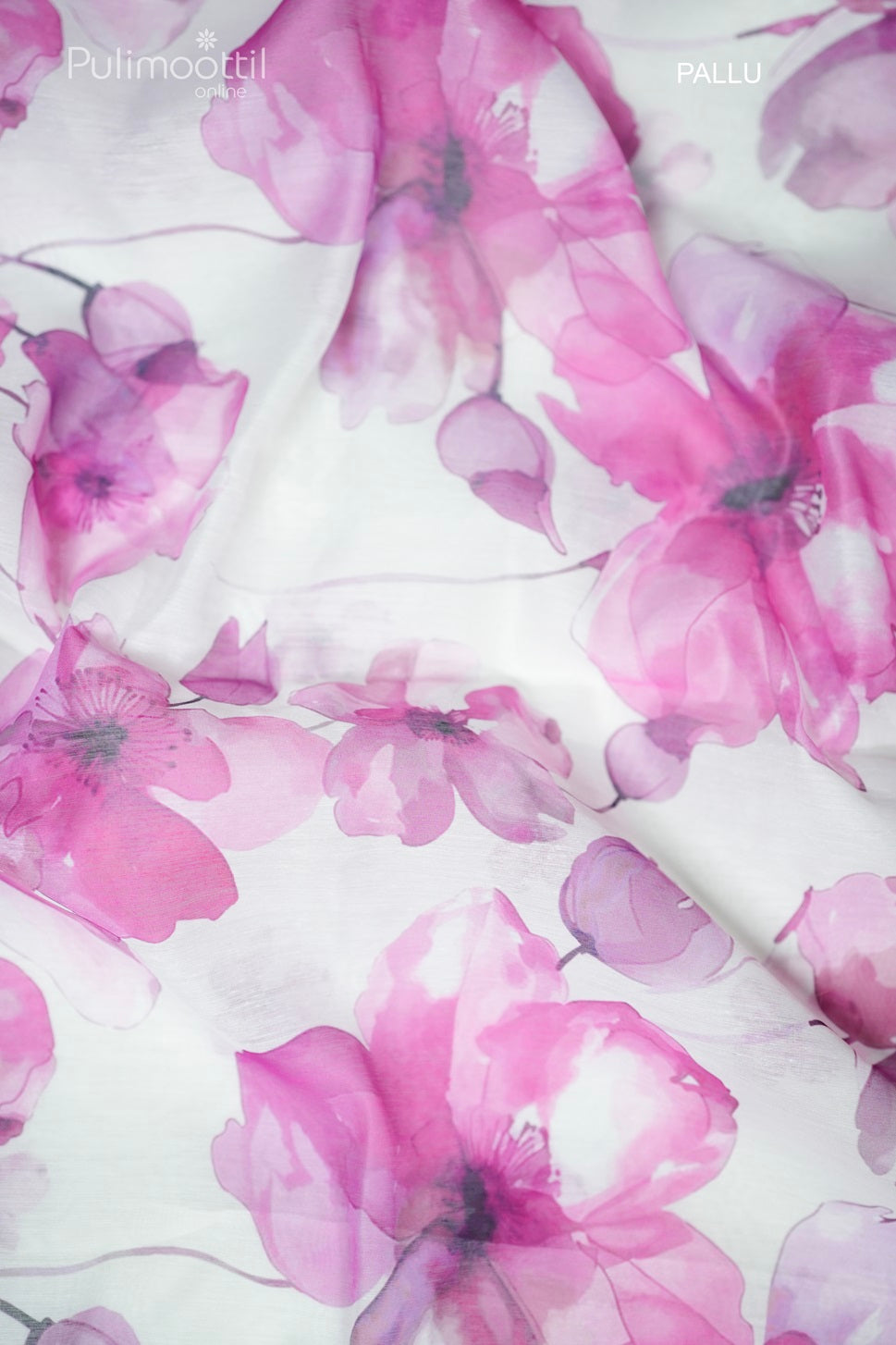 Cream Colour Semi Chanderi Fancy Saree