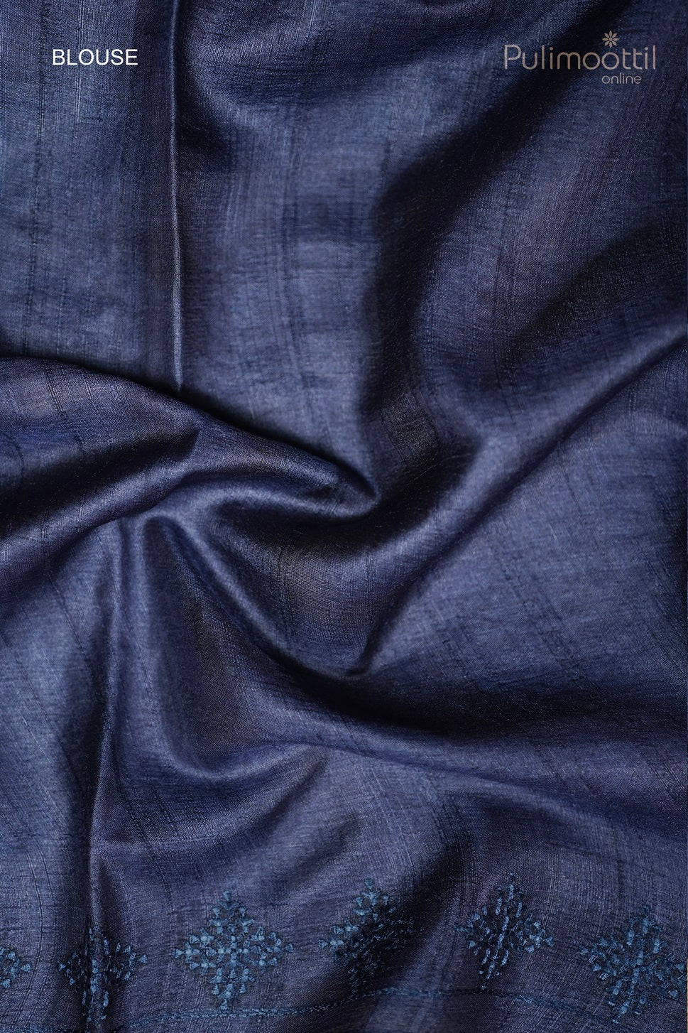 Dark Blue Colour Tussar Silk Saree