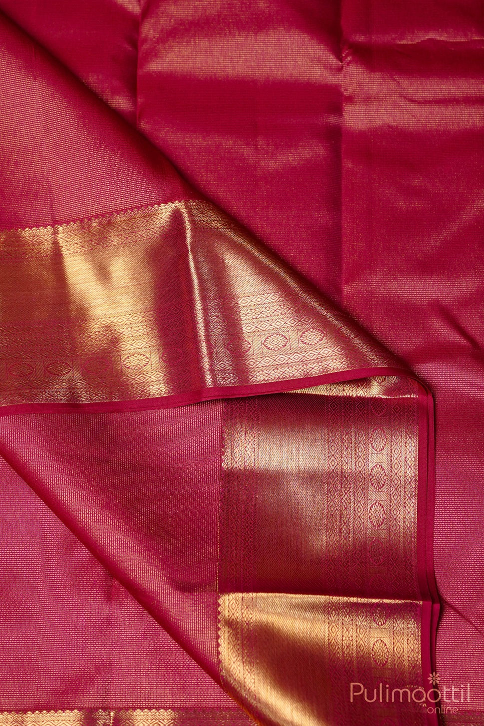 Rani Pink Kanchipuram Brocade Wedding Saree.