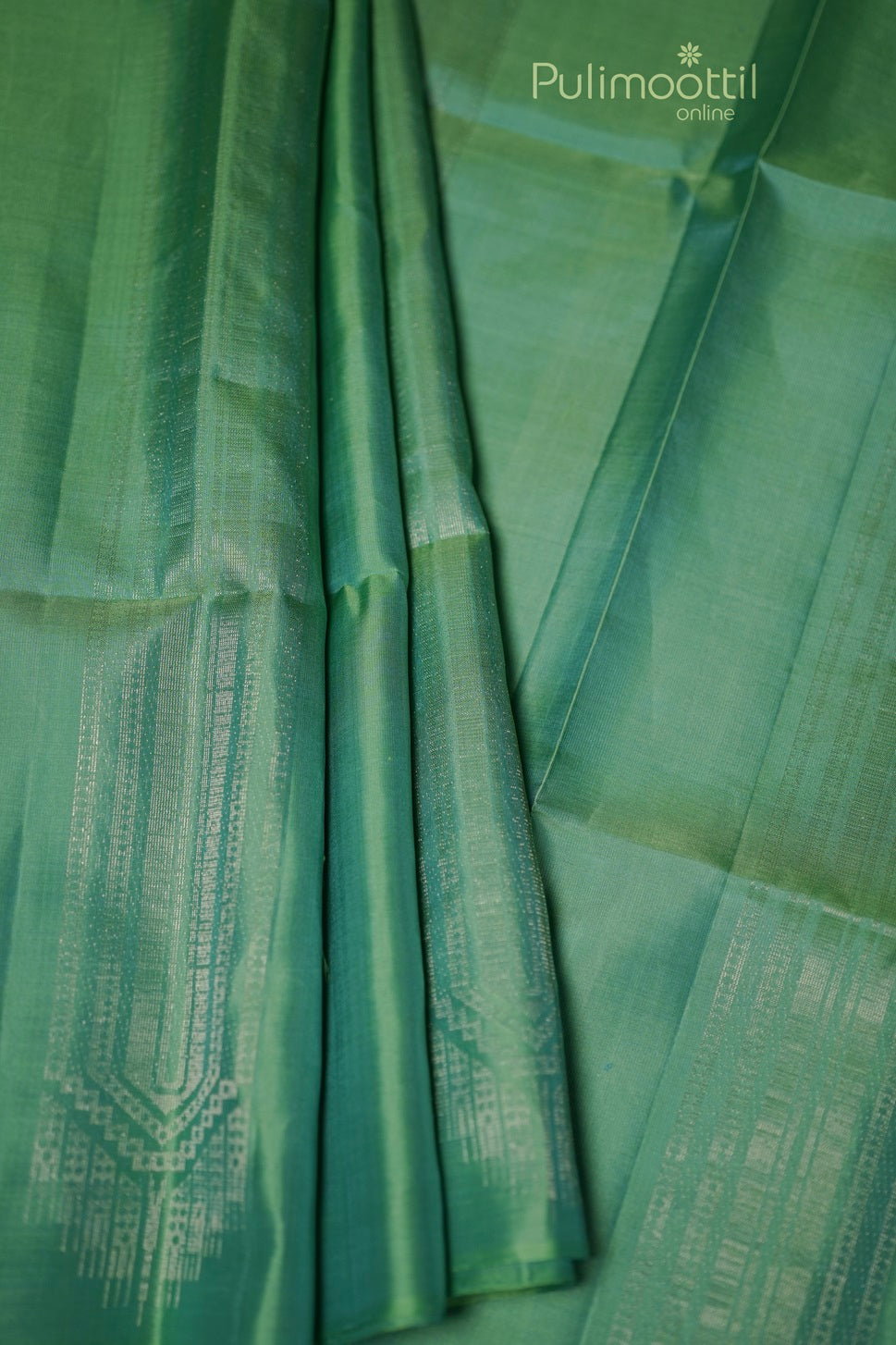 Turquoise Green Colour Kanchipuram Soft Silk Saree