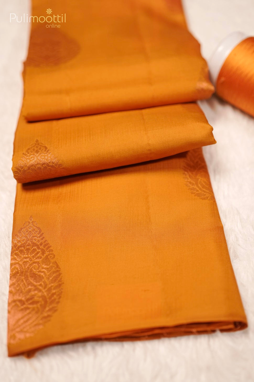 Semi Kanchipuram Mustard Yellow Colour