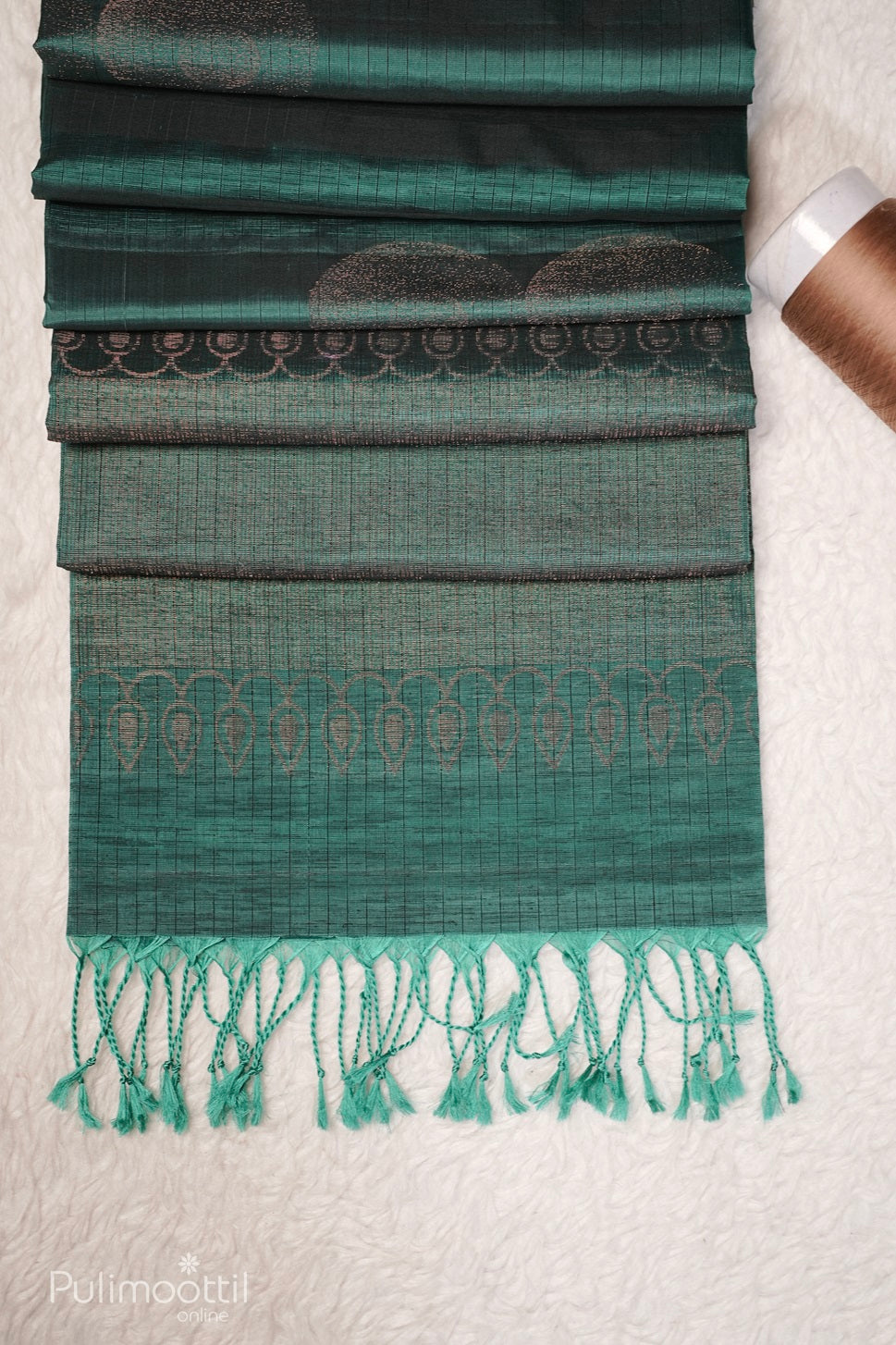 Teal Green Colour Kanchipuram Soft Silk Saree