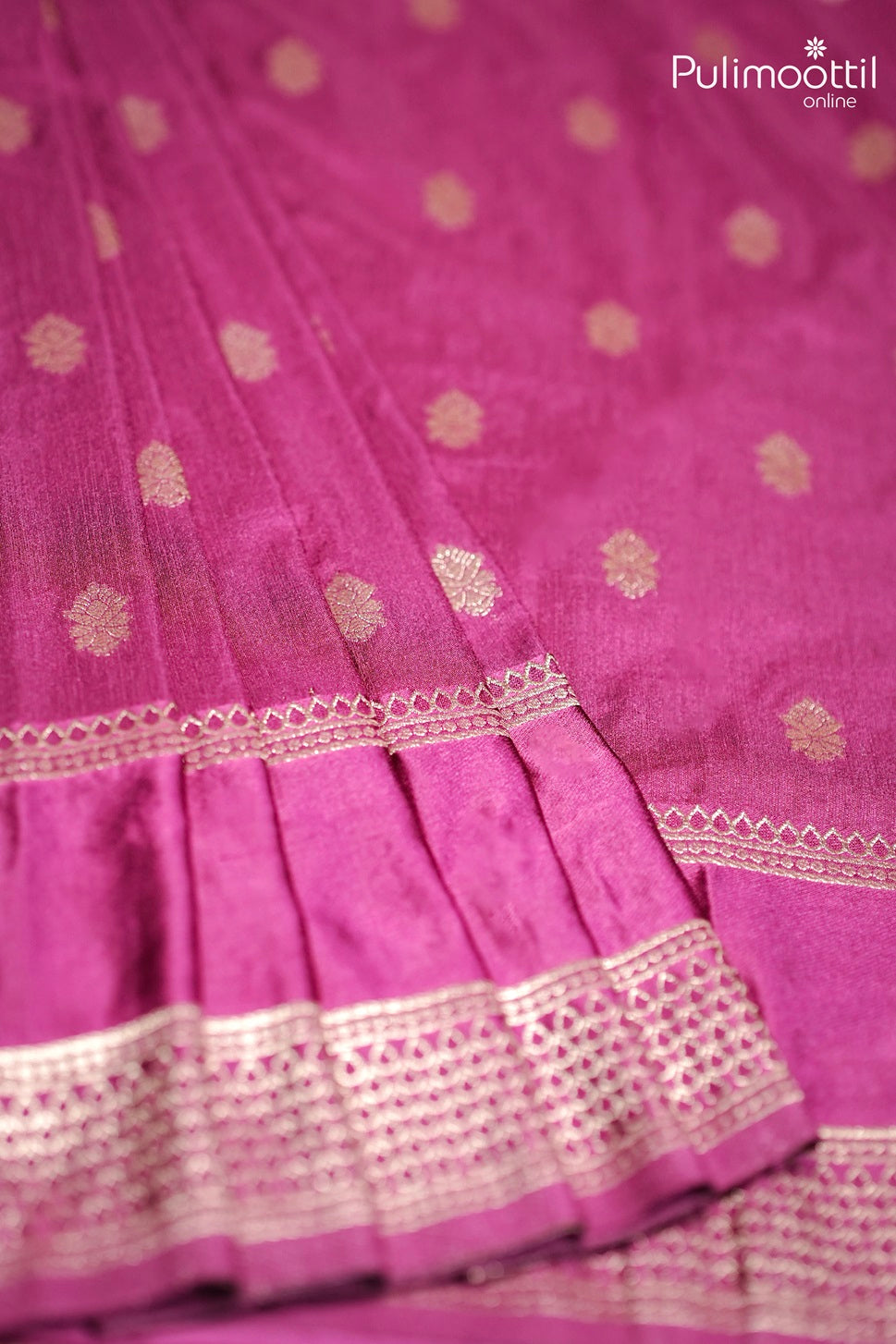 Wine Shade Colour Banarasi Silk Saree.