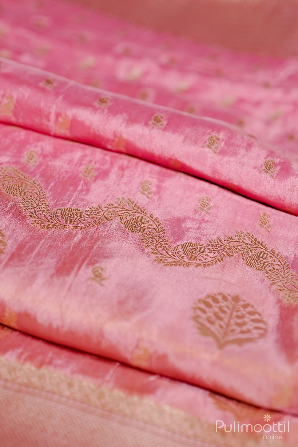 Peach Colour Banarasi Saree.