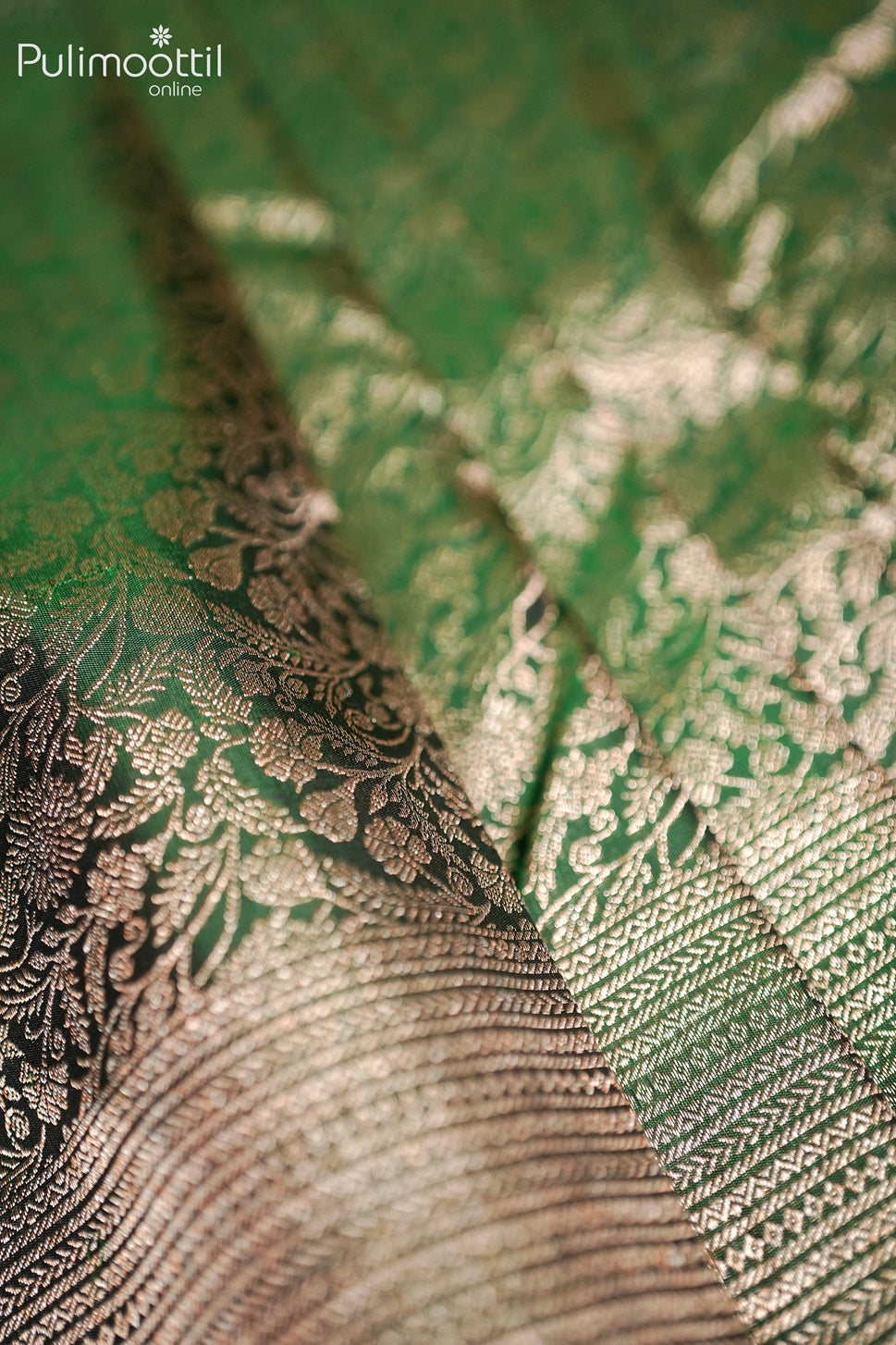 Green Colour Kanchipuram Brocade Saree.