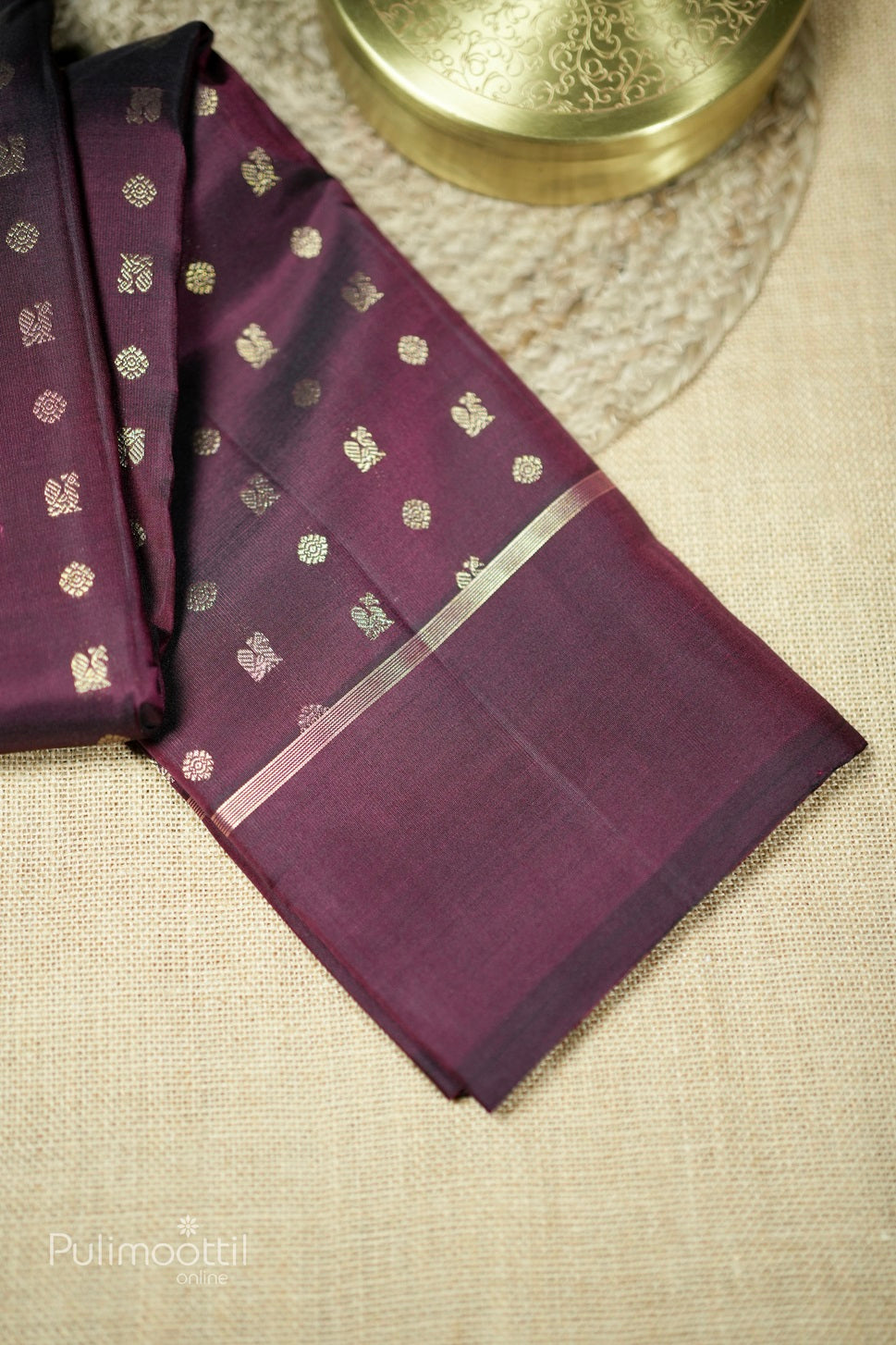 Maroon Colour Kanchipuram Designer Saree