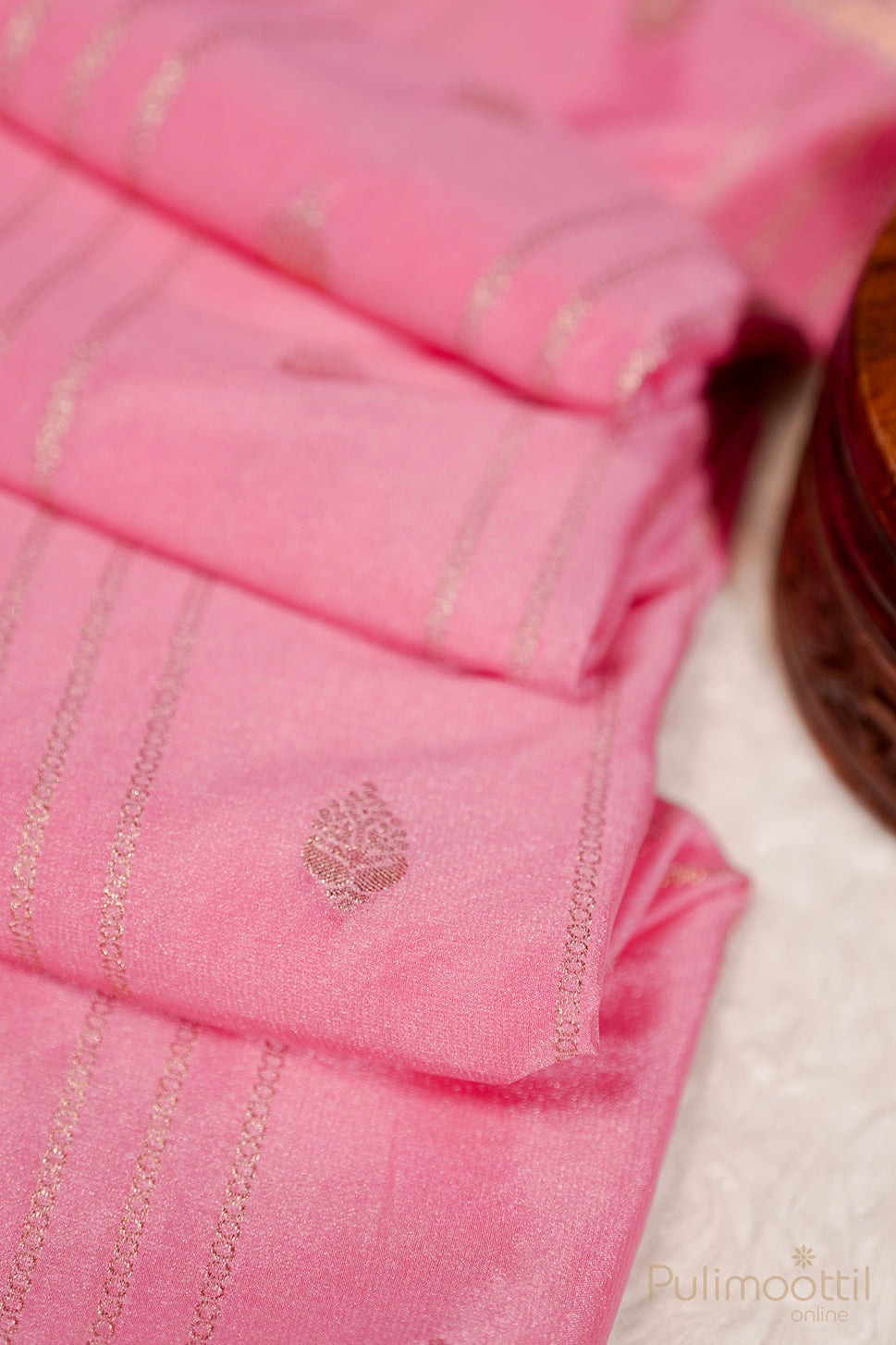 Rose Colour Banarasi Saree.