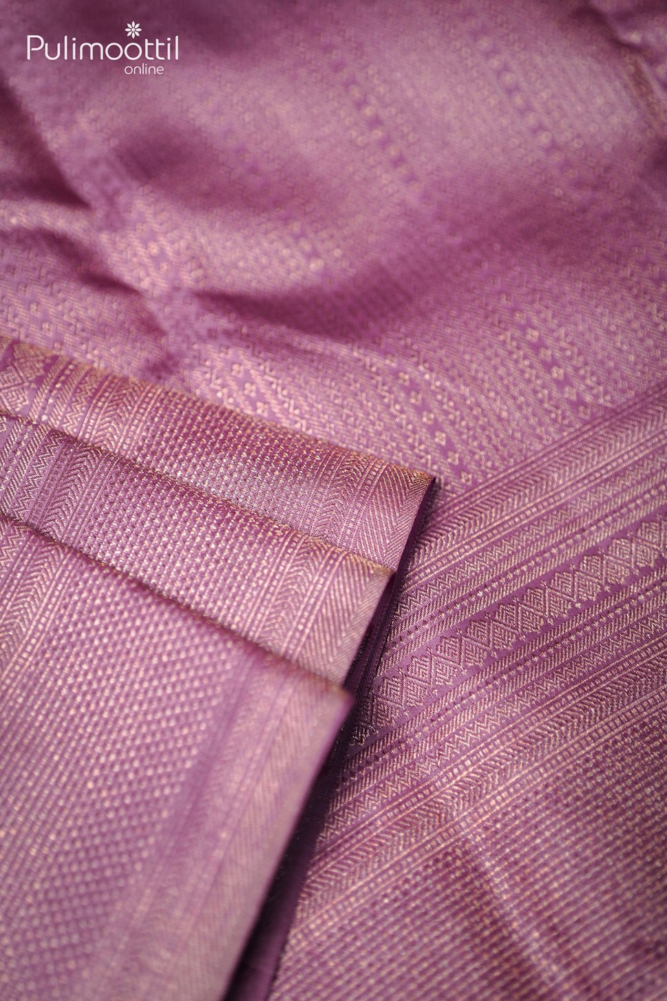 Pink Lvender Colour Kanchipuram Brocade Saree.
