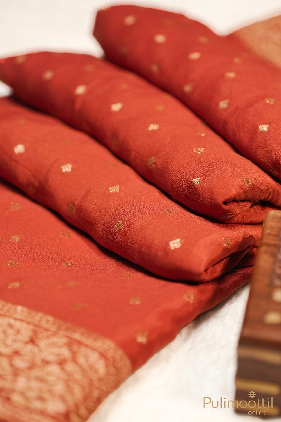Red Rock Colour Banarasi Silk Saree.