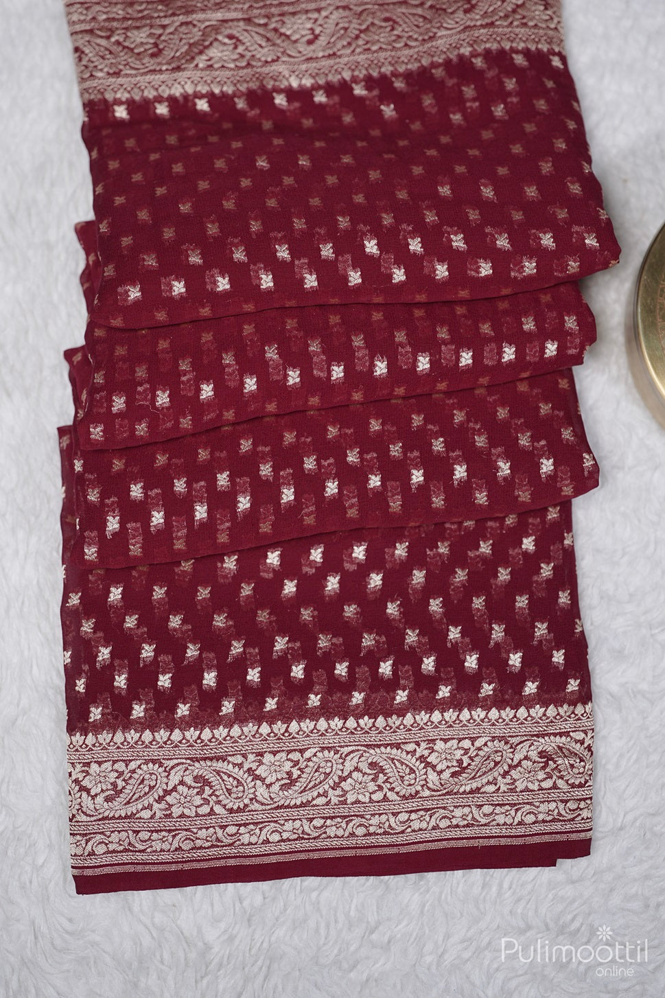 Maroon Colour Georgette Banarasi Saree