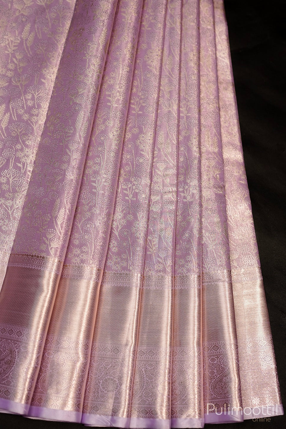 Light Lavender Colour Art Silk Tissue Wedding Saree.