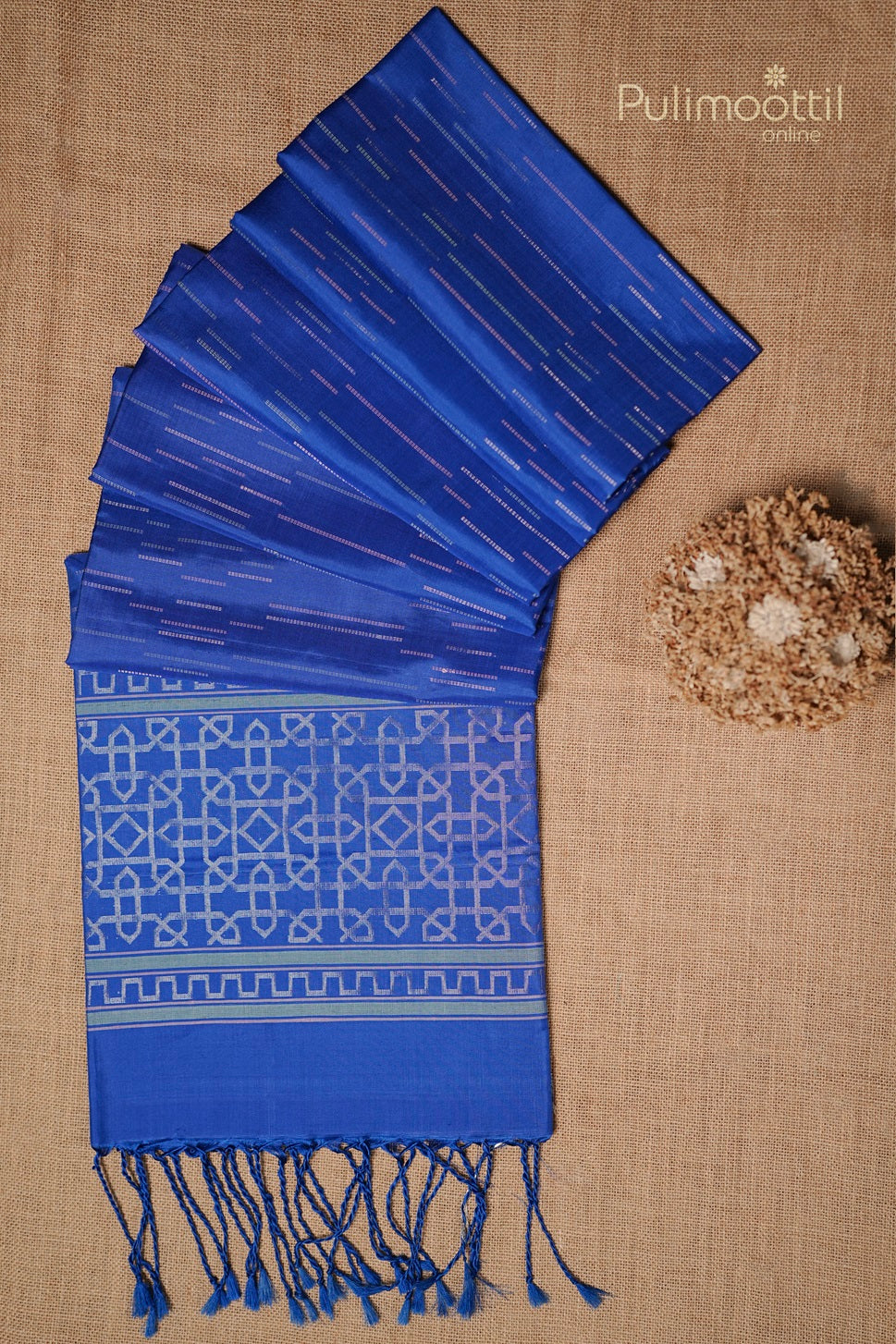 Blue Colour Kanchipuram Soft silk Saree