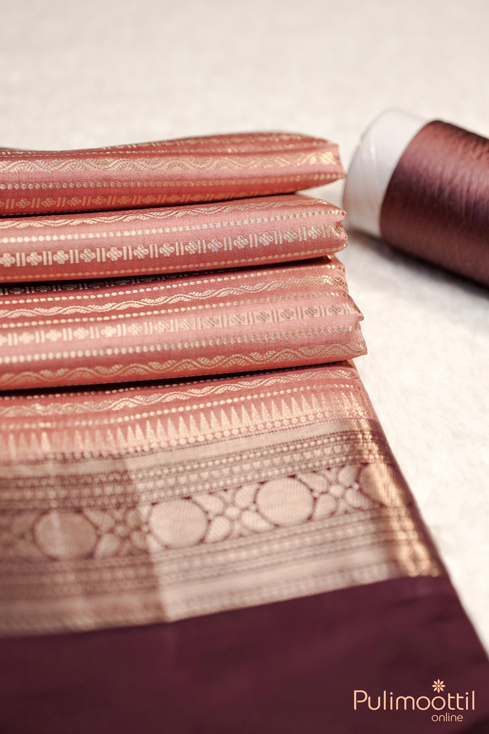 LightPeach Colour Mango Silk Saree.