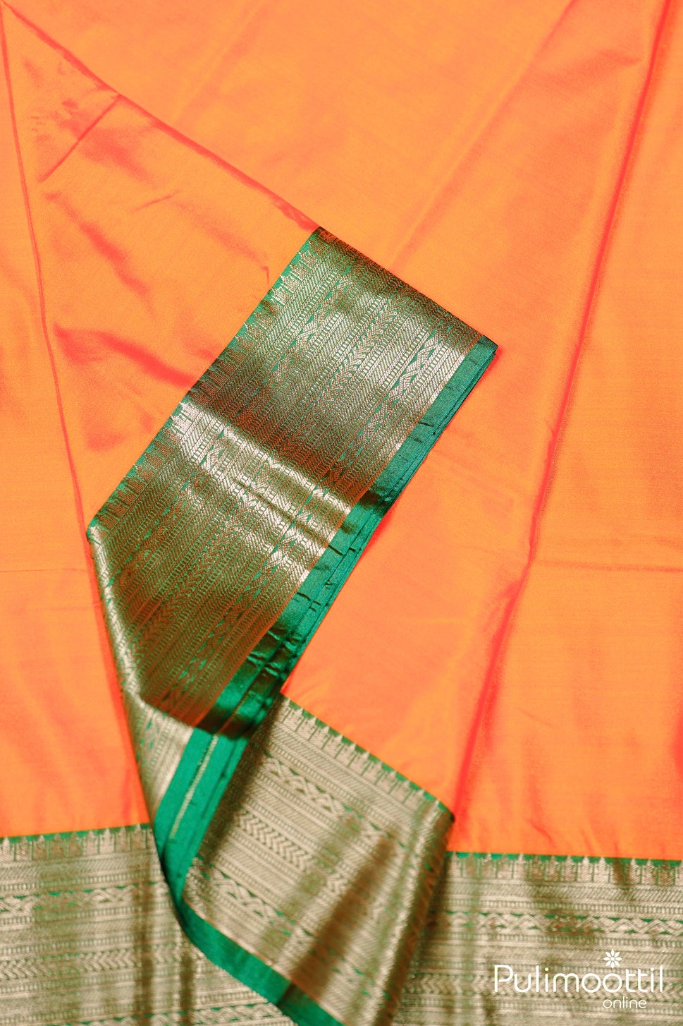 Yellowish Orange Colour Arni Silk Saree.