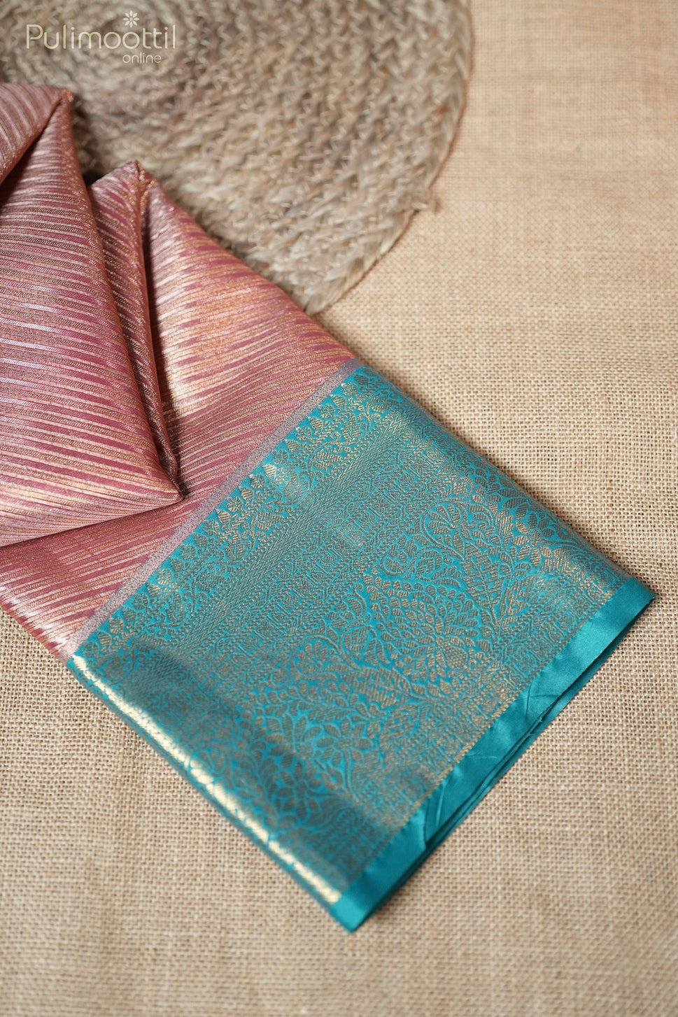 Pink Colour Kanchipuram Semi Silk Saree