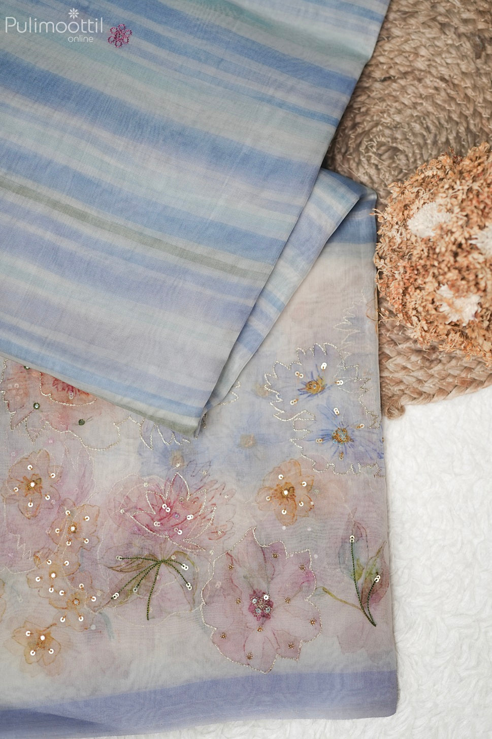 Multicolour Organza Fancy Saree