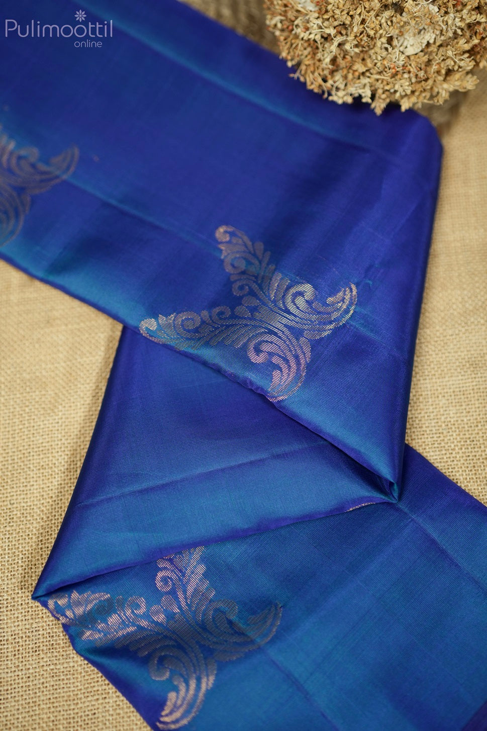 Deep Sea Blue Colour Kanchipuram Soft Silk Saree