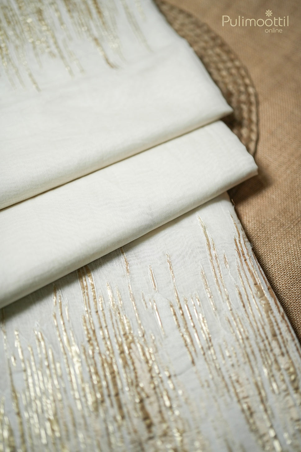 Off White Colour Chanderi Saree