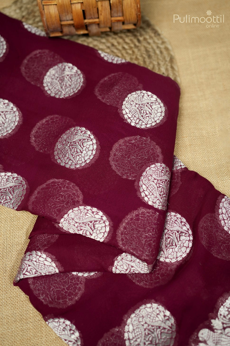 Purple Colour Georgette Fancy Saree