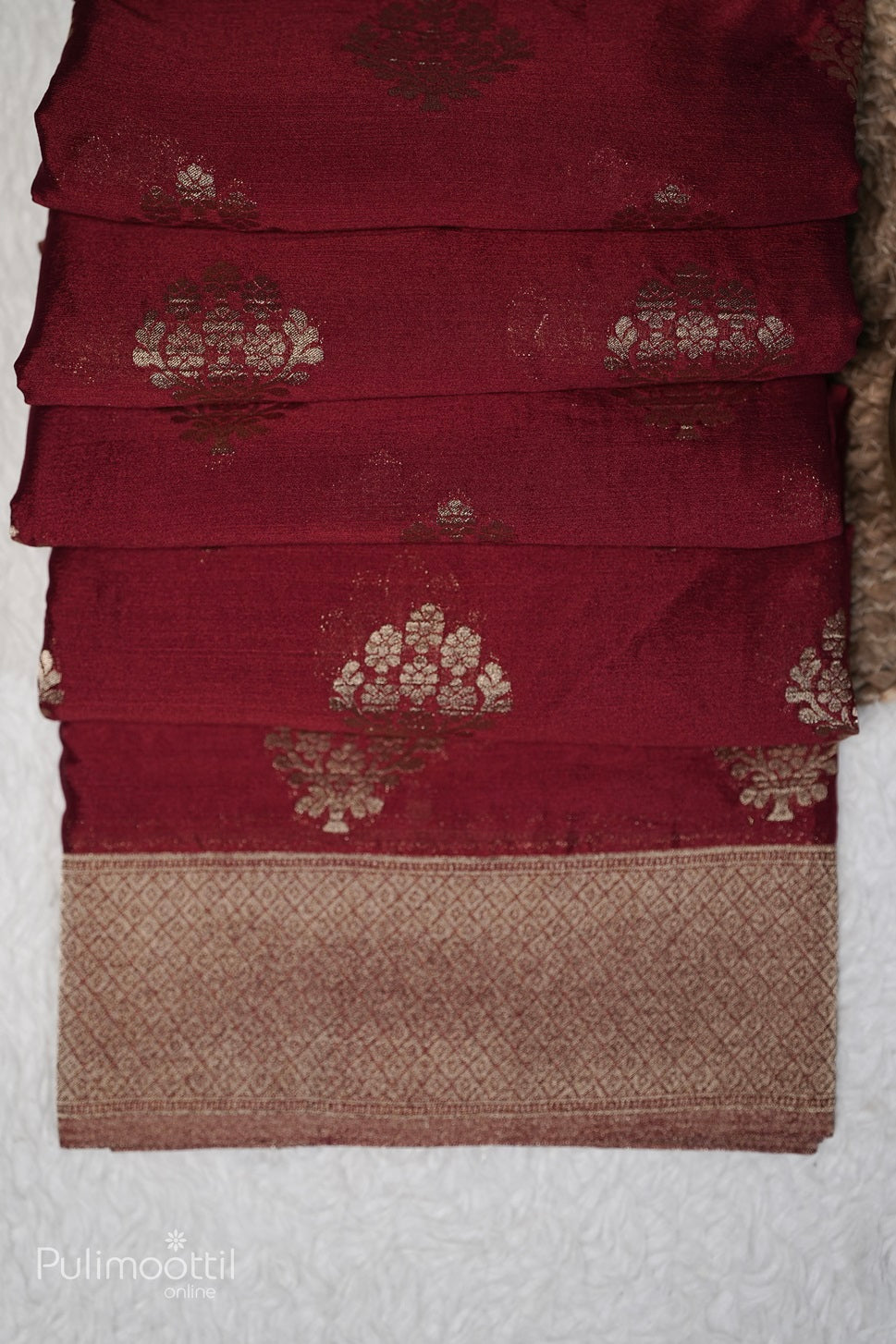 Maroon Colour Georgette Banarasi Saree