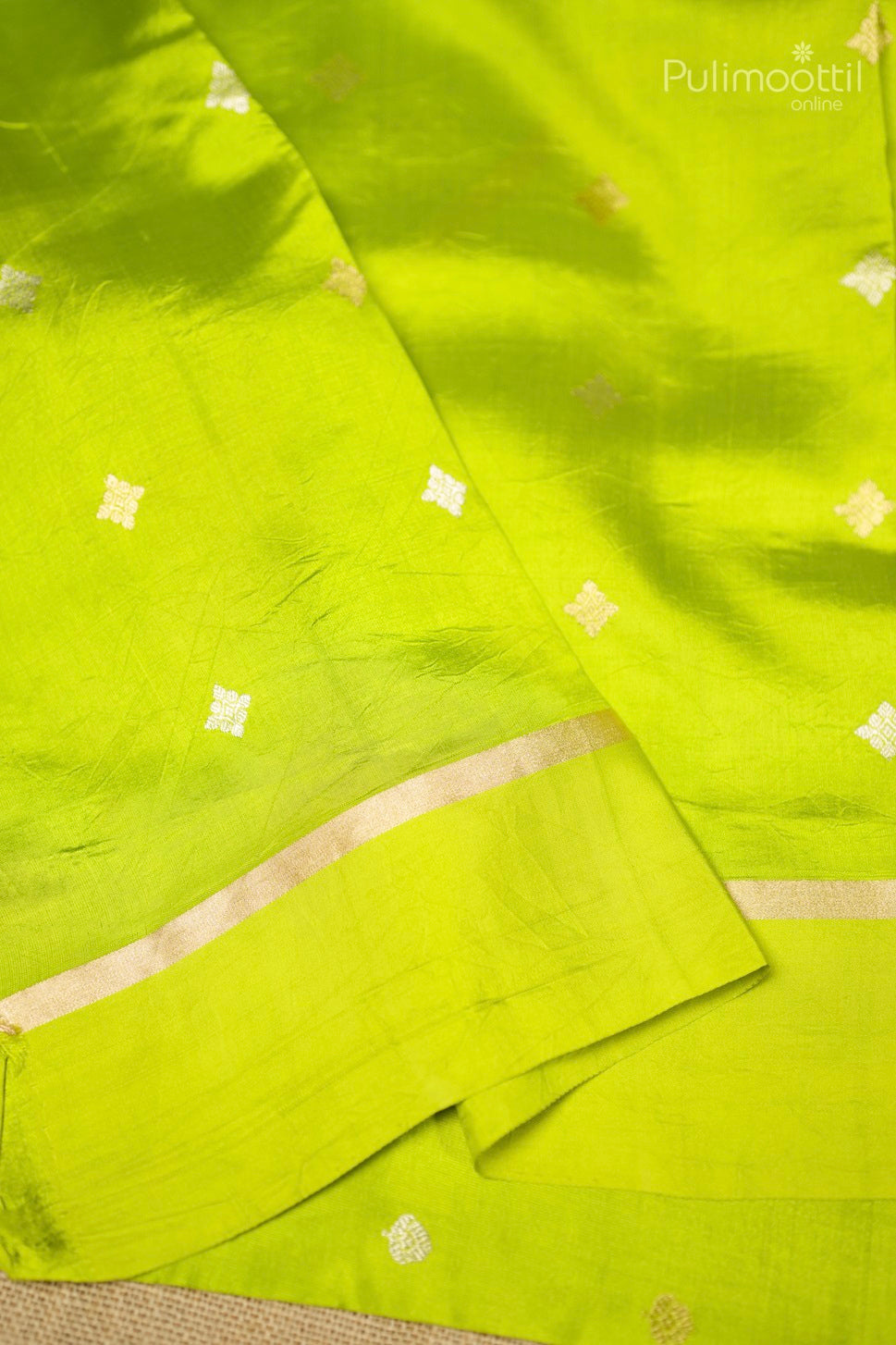 Pear Green Colour Mango Silk Saree