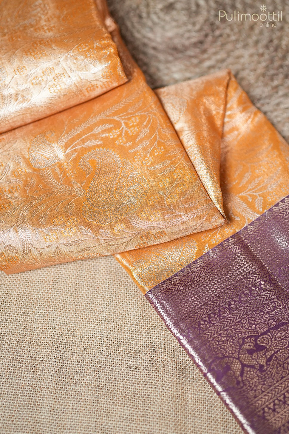 Yellow Colour Semi Silk Kanchipuram Saree