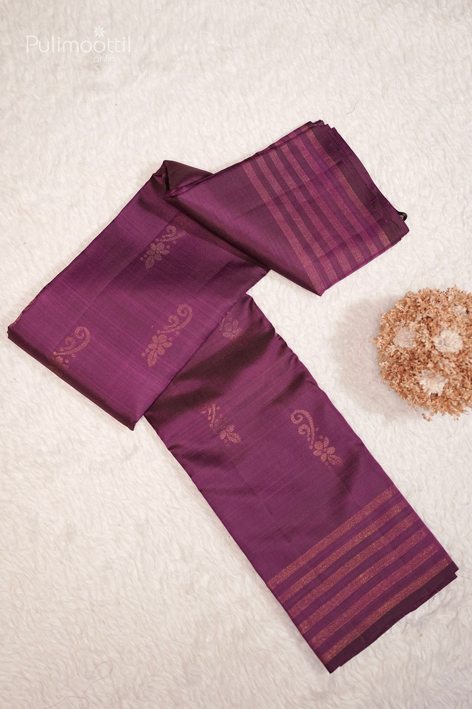 Dark violet Colour Kanchipuram Saree