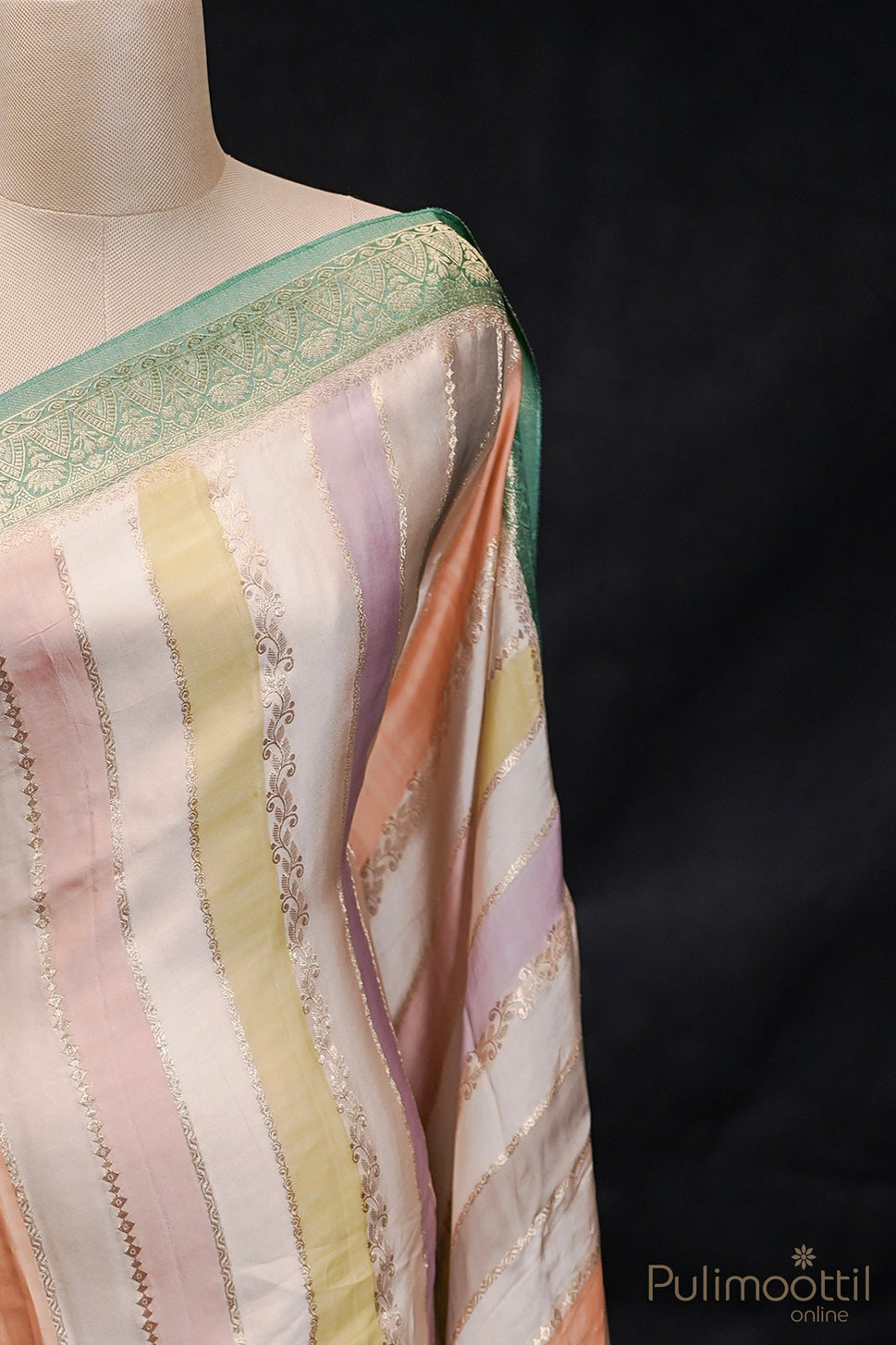 Multi Colour Organza Banarasi Saree.