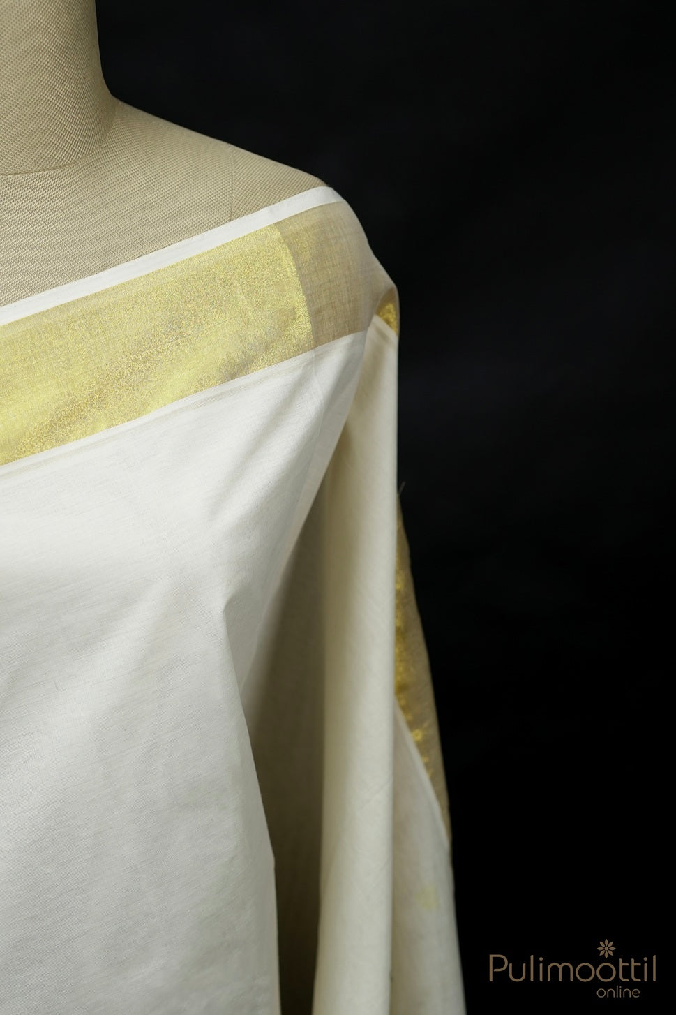Kerala Cream Cotton Set Saree