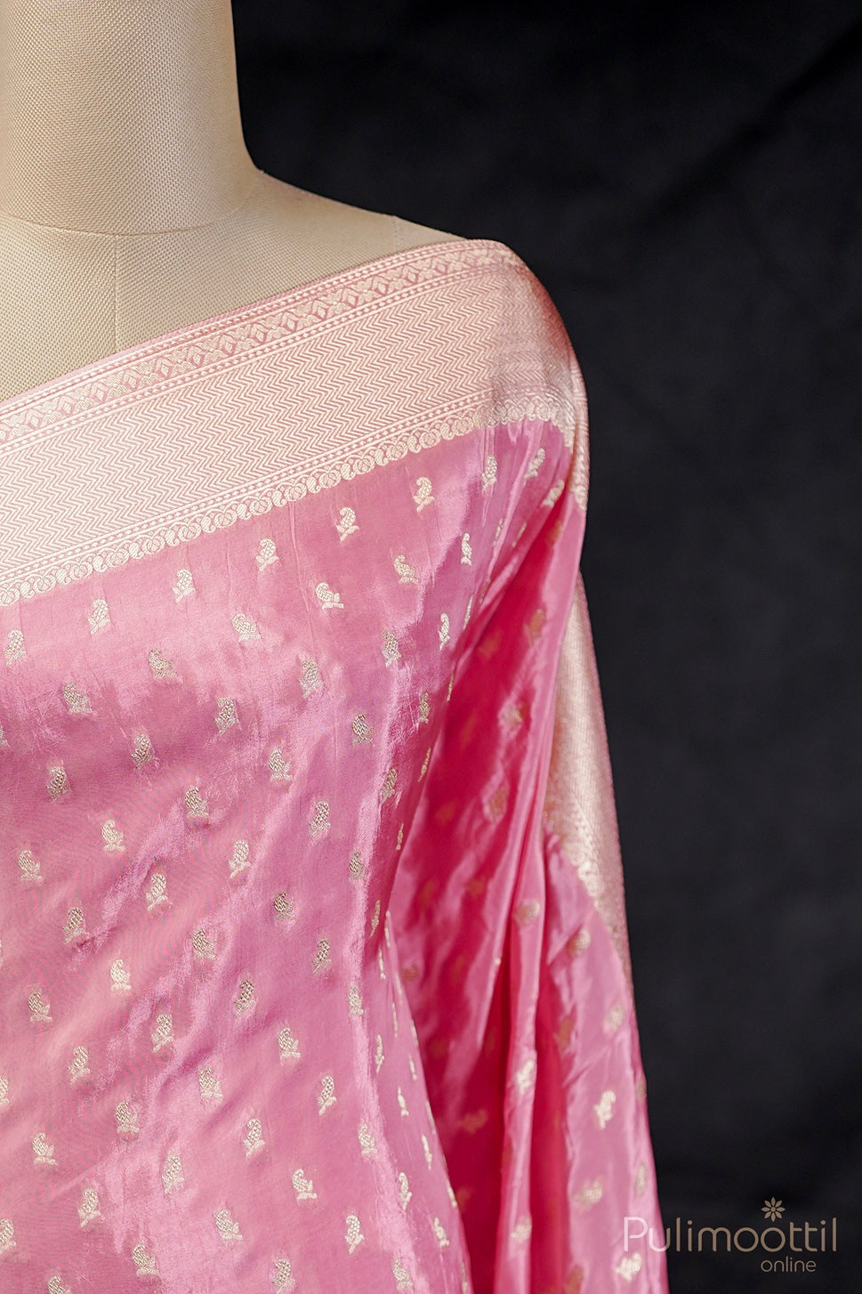 Peach Colour Banarasi Saree.
