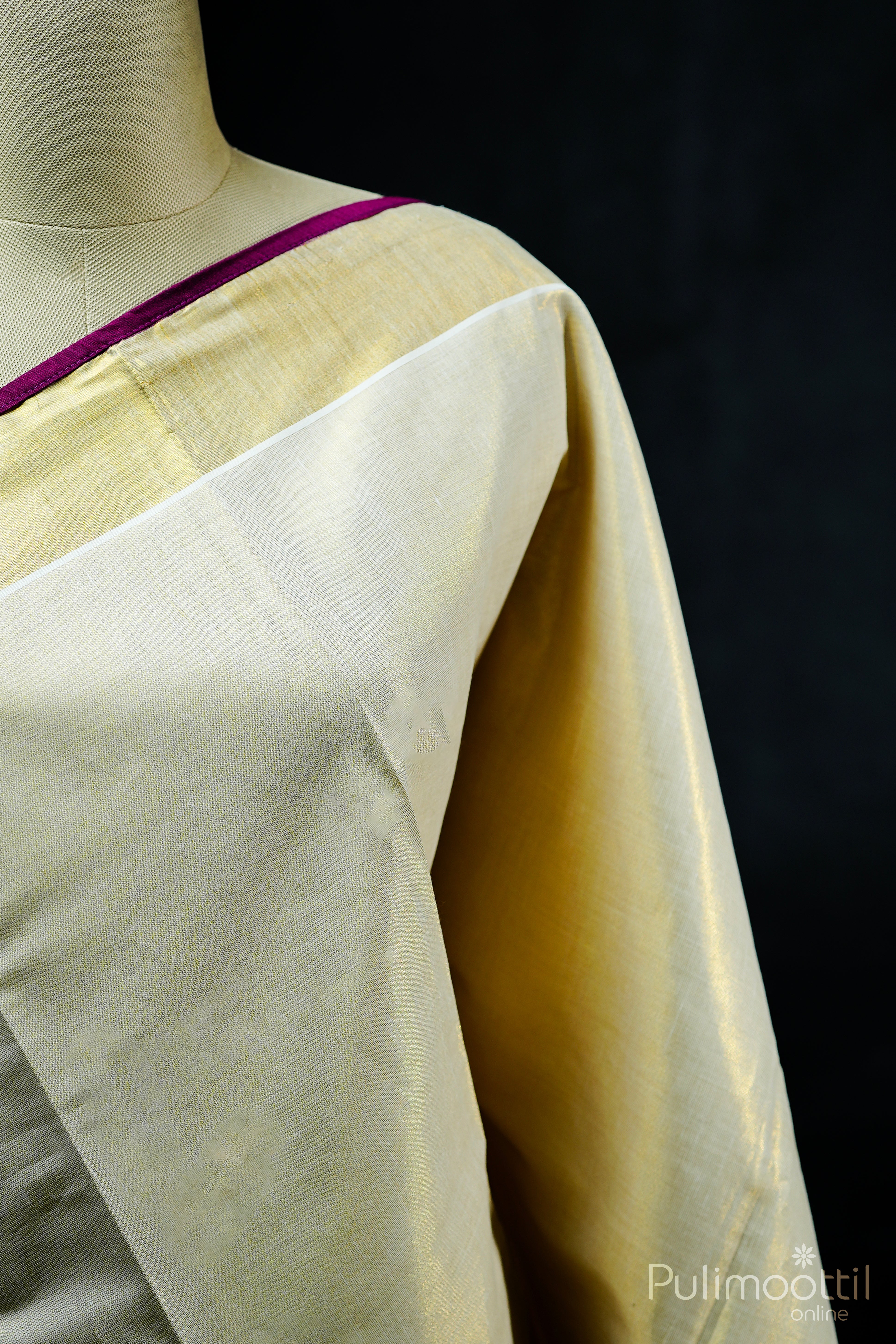 Golden Tissue Kerala Set Saree.