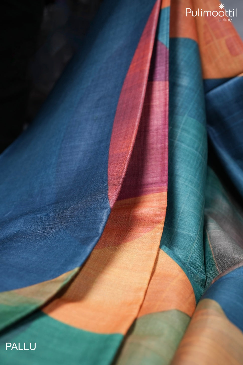 Multicolor Tussar silk saree