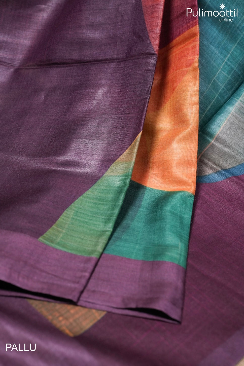 Multicolor Tussar silk saree