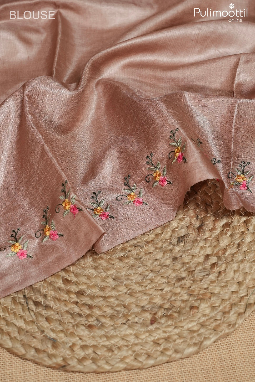 Chikoo color Tussar silk saree