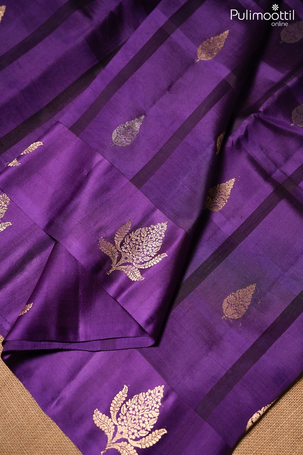 Violet color Mango silk saree