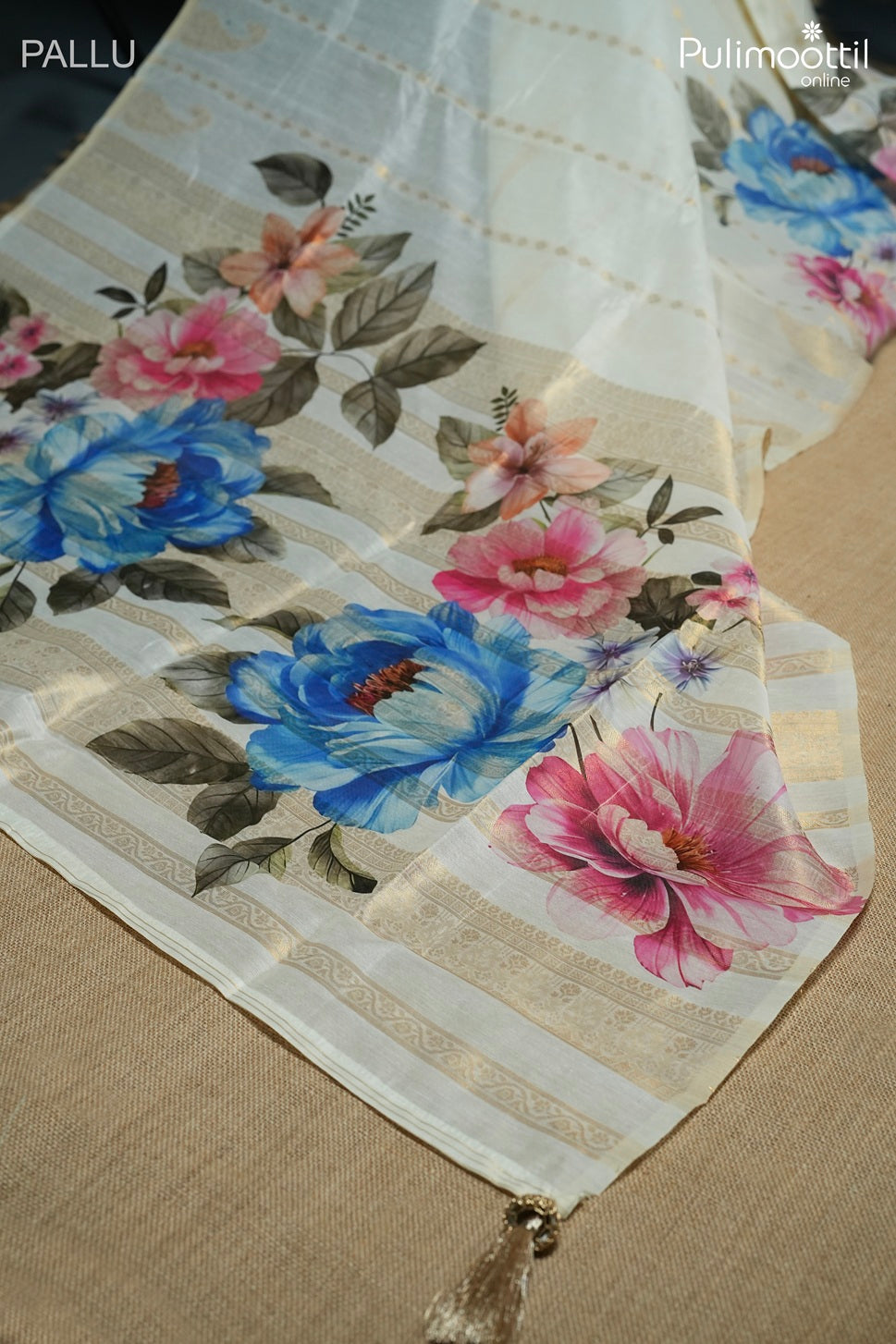 Off white color traditional saree