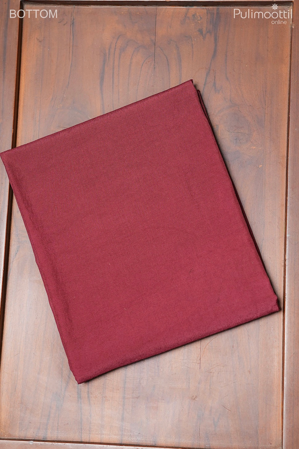 Maroon Maheshwari Silk Unstitched Salwar Set