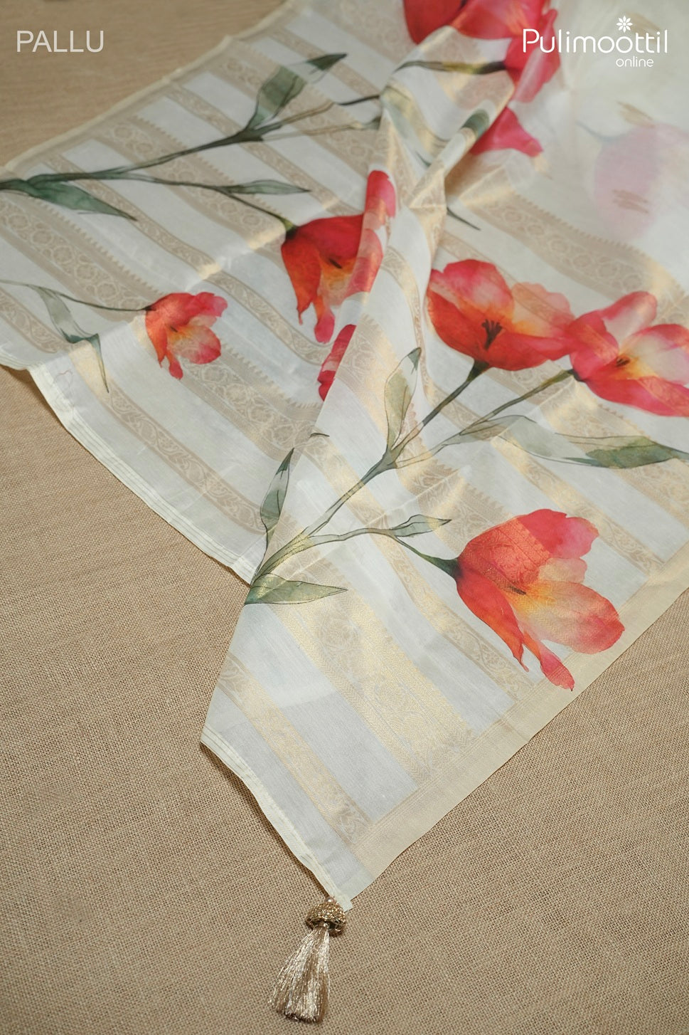 Off-white color traditional fancy saree