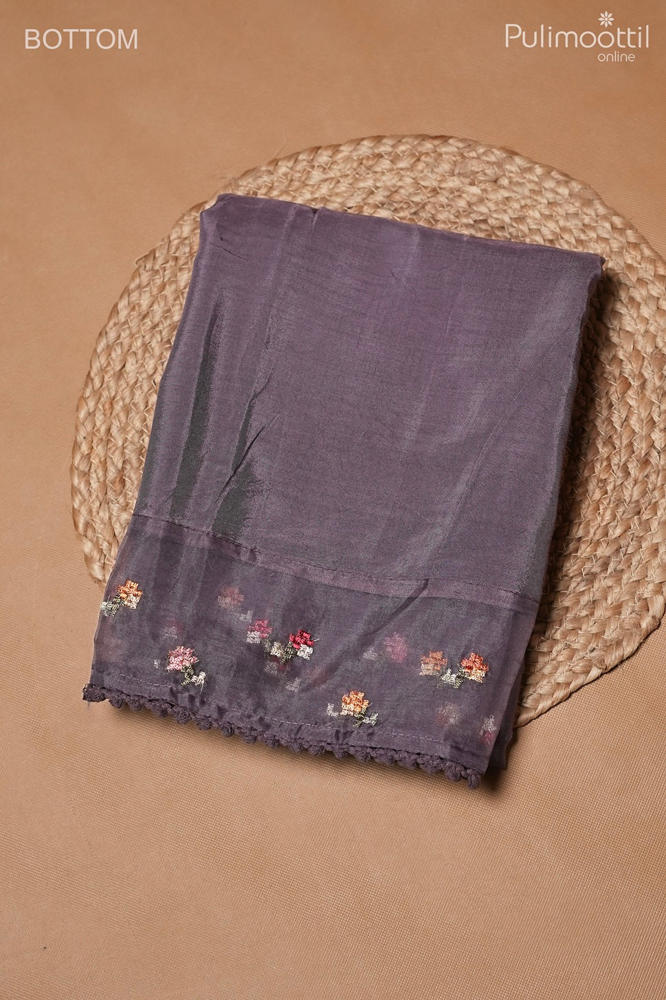 Dusty Purple Chanderi Unstitched Salwar Set