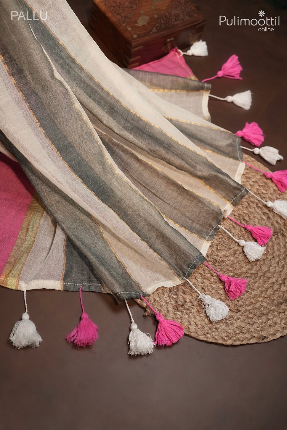 Multi colour Mul Cotton saree