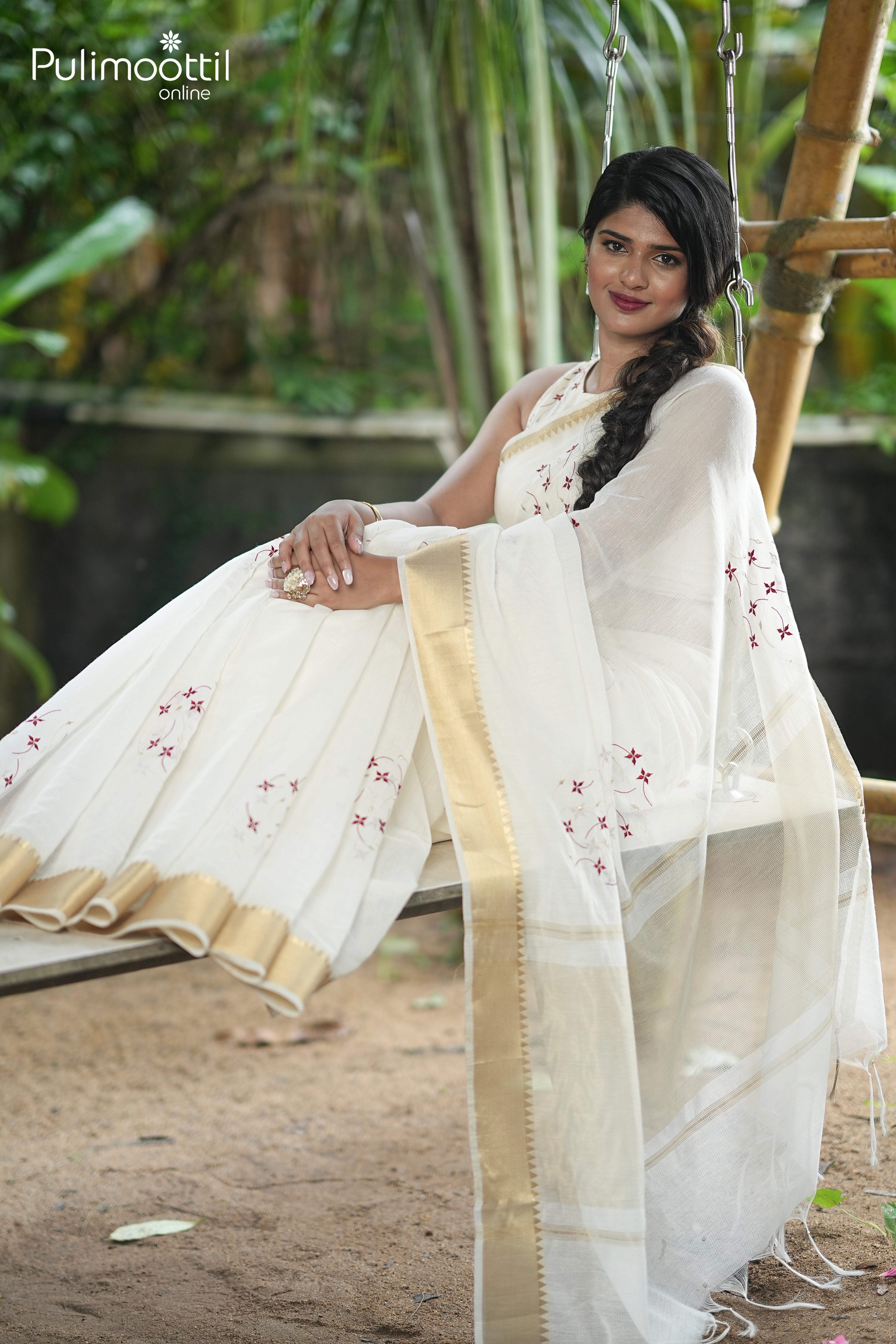 Kerala traditional cotton saree