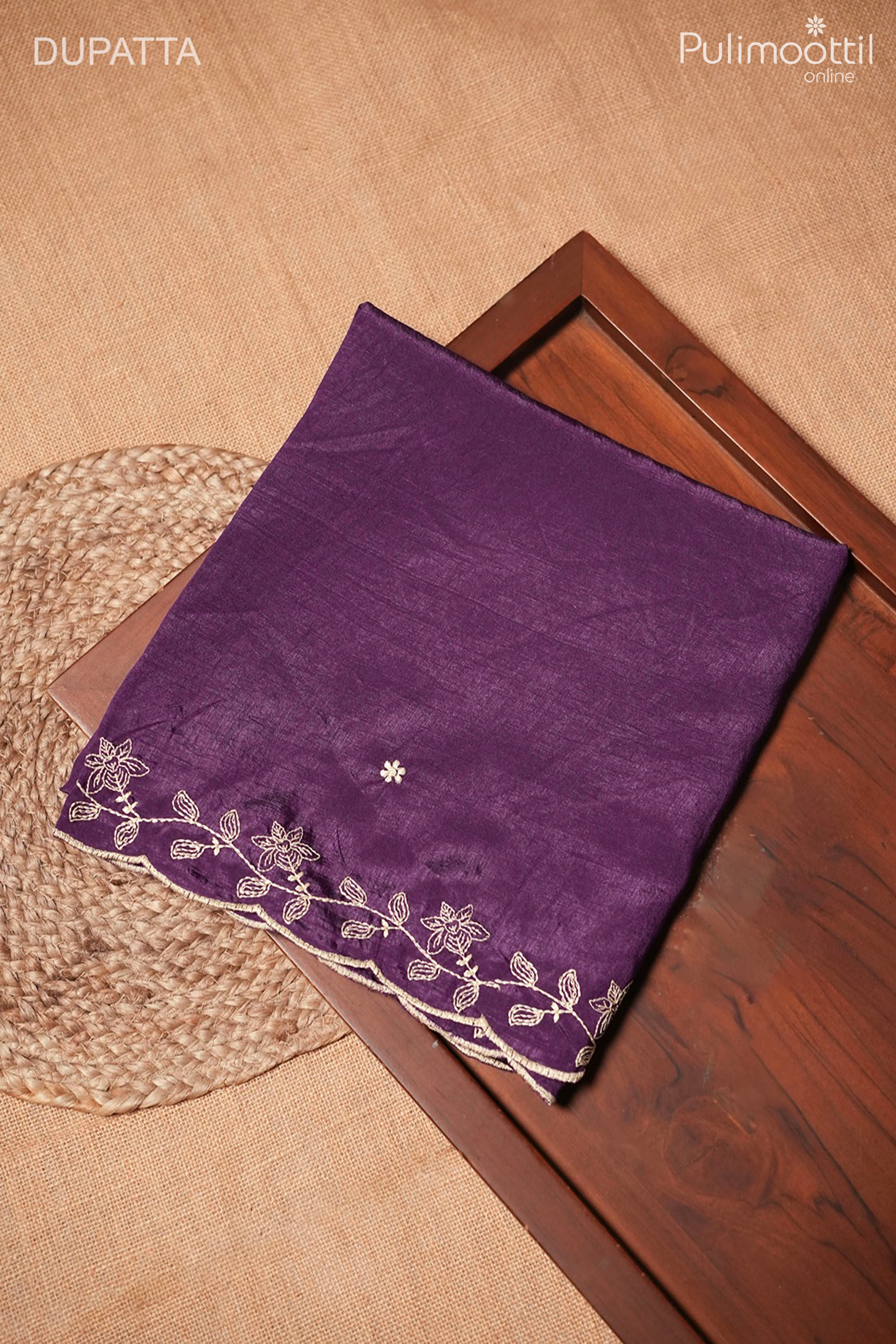DARK VIOLET CHIFFON UNSTITCHED SALWAR SET
