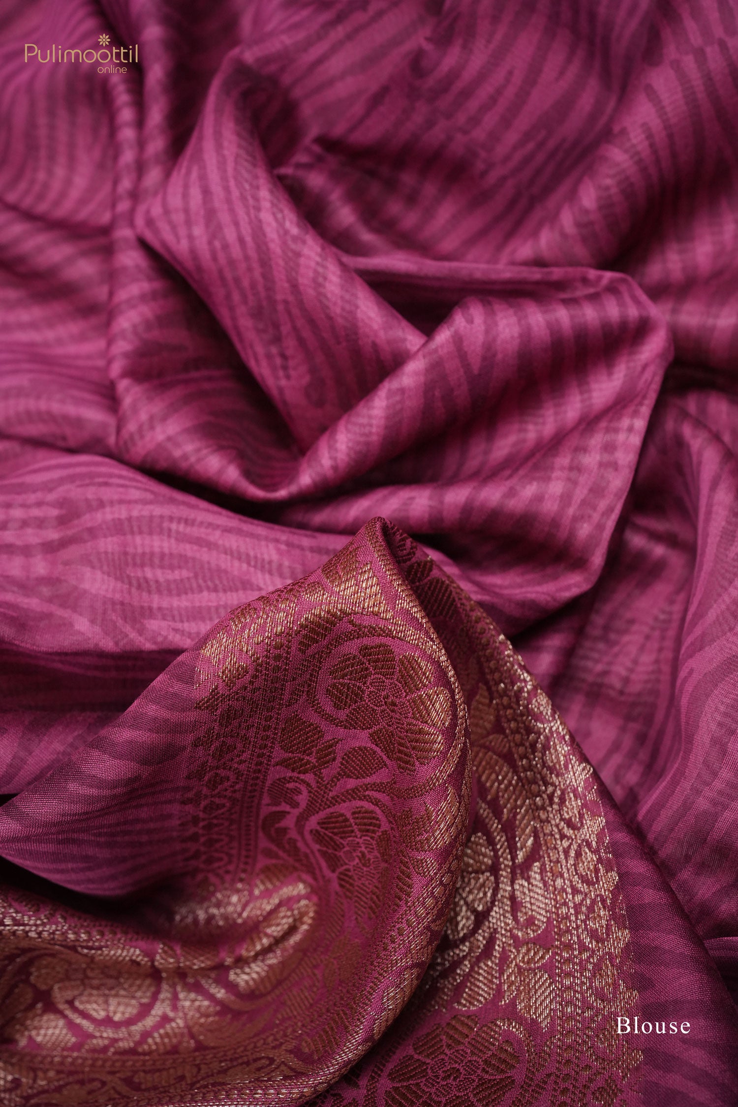 Onion Pink shade color Chanderi silk saree