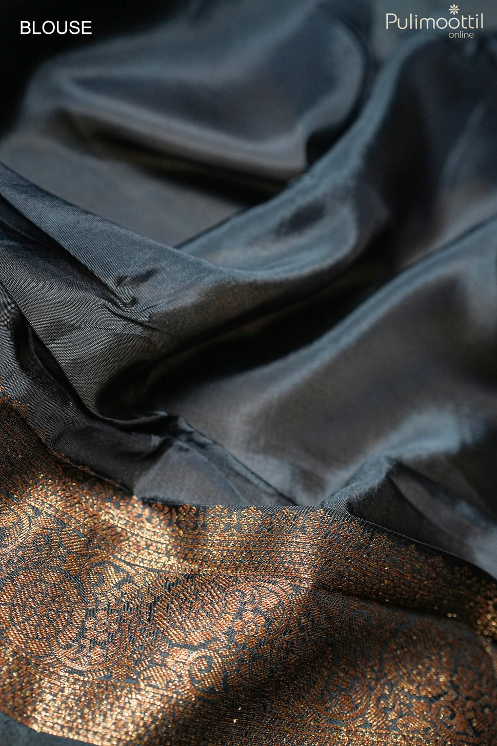Kerosene blue color Banarasi saree
