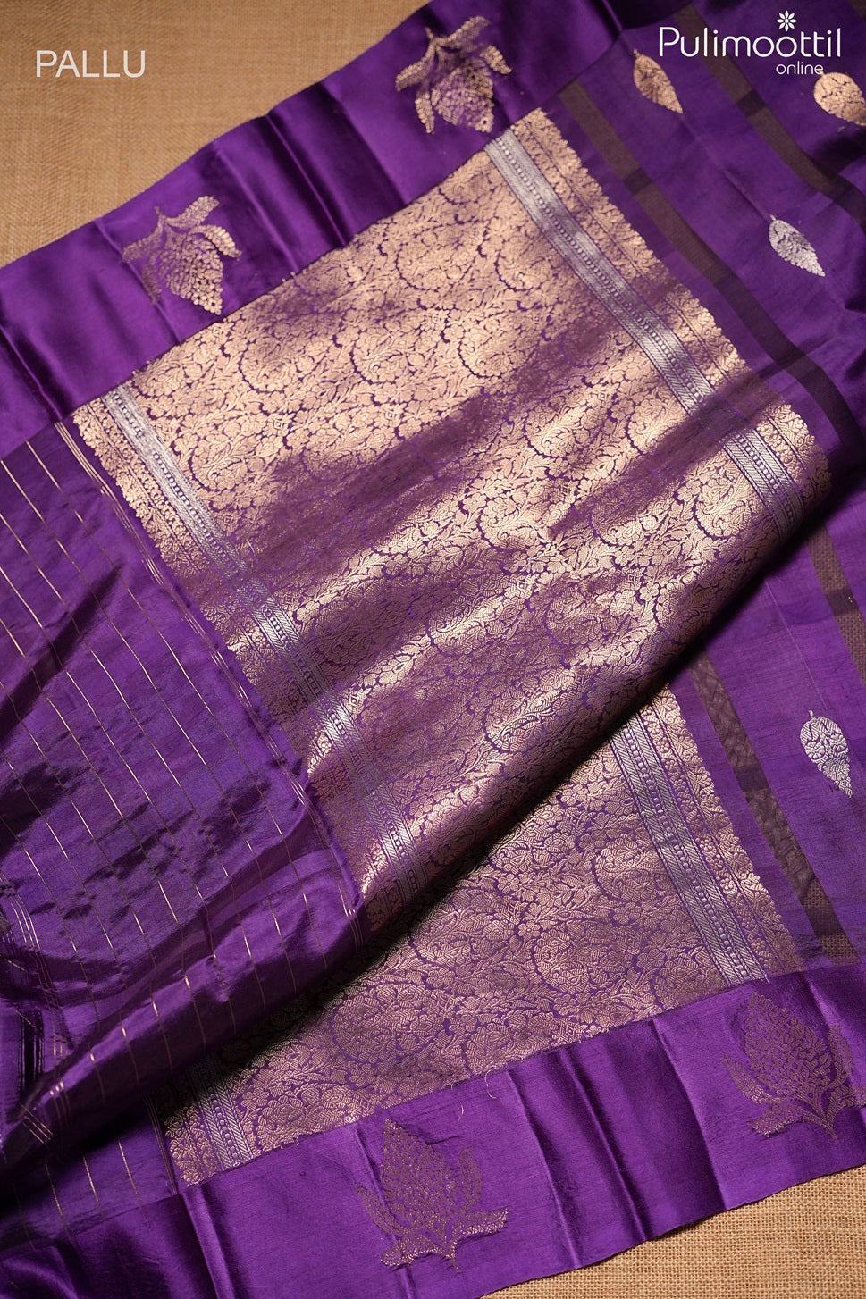 Violet color Mango silk saree